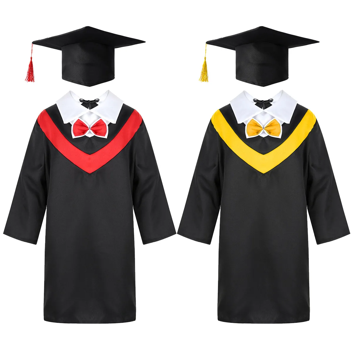 Robe avec chapeau pour garçons et filles, uniforme de remise de diplôme, uniforme pour enfants élèves du primaire, Costume de jeu de rôle Cosplay pour enfants