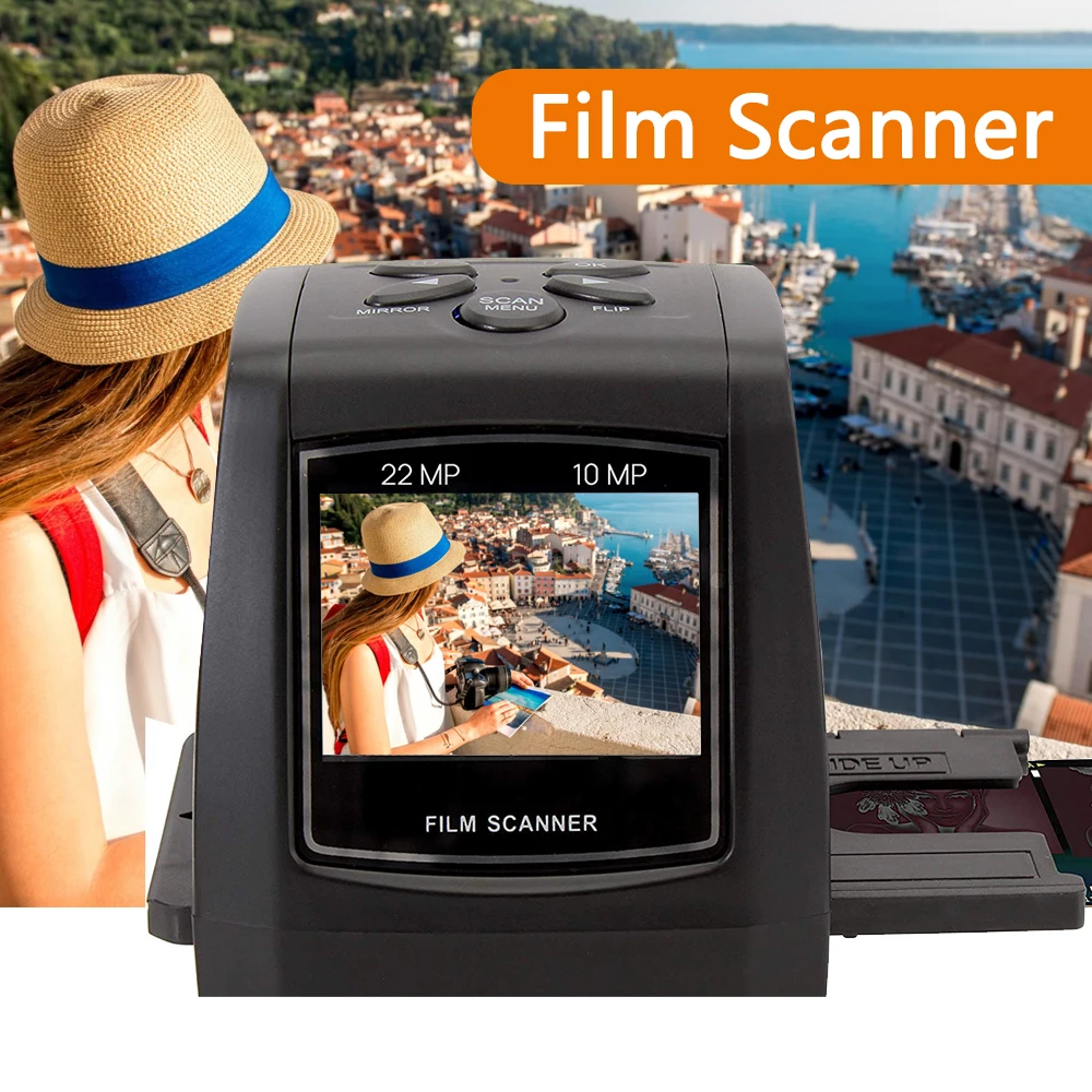 High Resolution Photo Scanner 35/135mm Slide Film Scanner Digital Film Converter 2.4