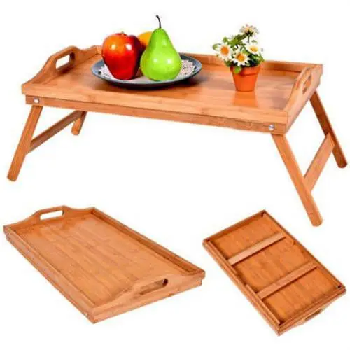 DOLBOVI Bamboo Folding Flip tray Breakfast tray Wood Coffee Table tray поднос plateau de service