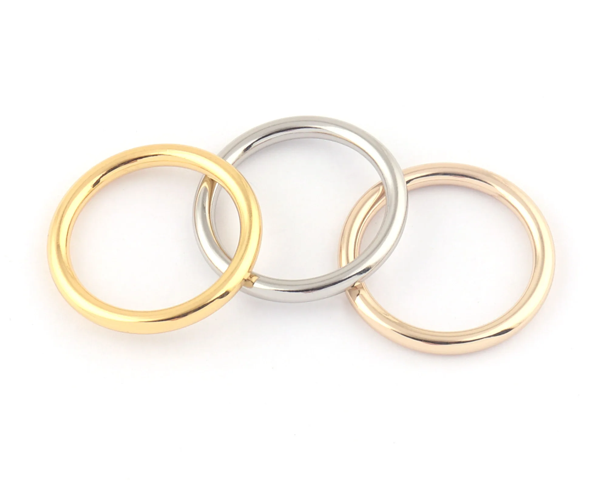 30mm Gold O Rings Welded Metal Loop Round Formed strap Ring Bag Holder Handbag Purse Bag clasp Making Hardware Supplies