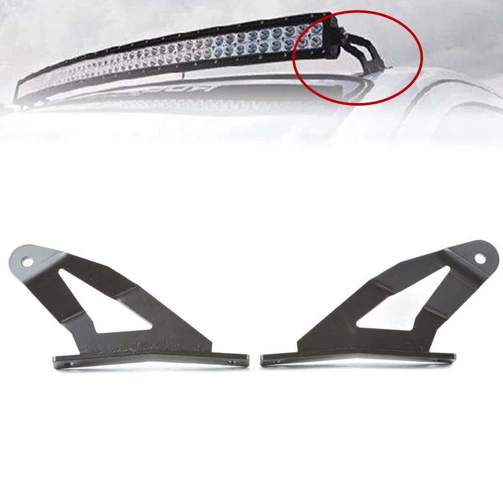 

Upper Windshield Roof Mounts Holder 50inch Curved/ Straight Led Light Bar Mounting Brackets for Nissan Titan 4WD/2WD 2004-2014