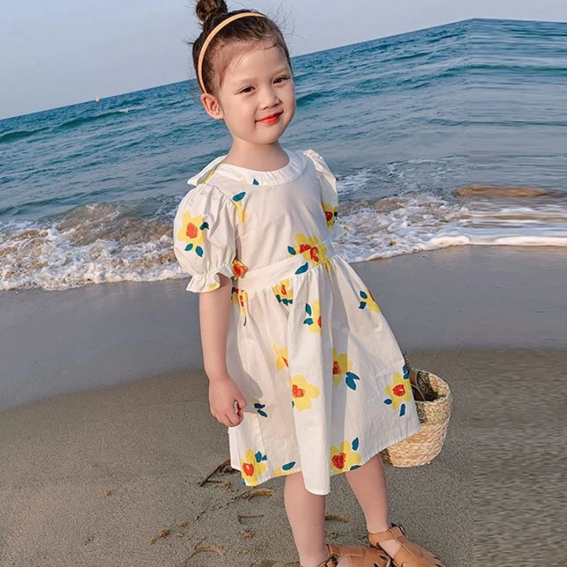 Girls clothes sweet dress baby birthday party leisure holiday seaside beach dresses 2 7Age Beibei fashion Quality child clothing AliExpress 1501