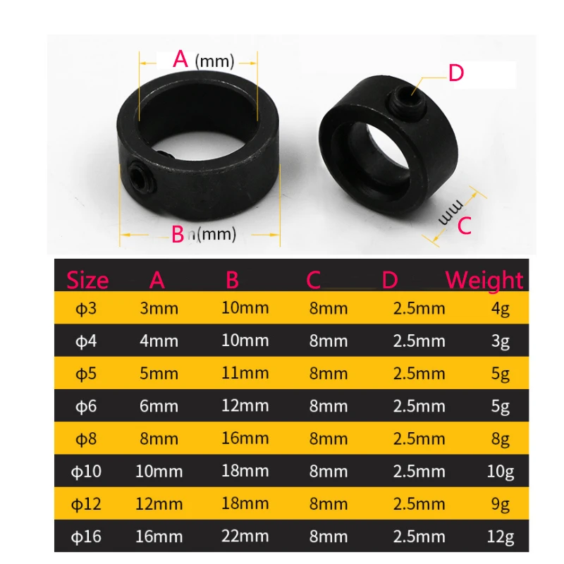 8pcs 3-16mm localizzatore di trapano per la lavorazione del legno punta da trapano collari di arresto di profondità posizionatore ad anello localizzatore di trapano strumento per punte in legno