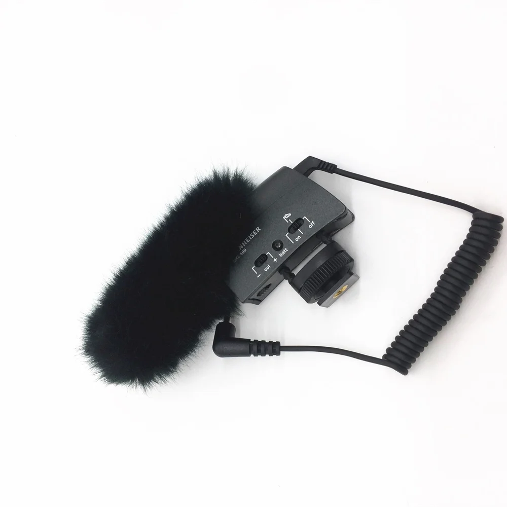 Blue Mantis Pop Filter Dead Cat Outdoor Artifical Fur Wind Muff Windscreen  For Sennheiser MKE400 windshield Microphone  Cover