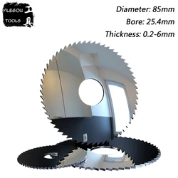 85mm Alloy Tungsten Steel Milling Cutter, 85 x 25.4mm Carbide Circular Saw Blades Cutting Aluminum, Copper Metal, PVC. (0.2-6mm)