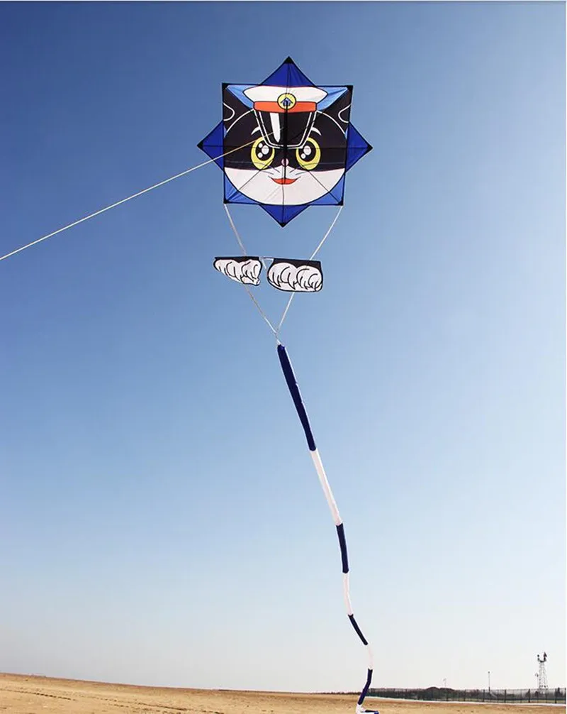 free shipping gossip cartoon cat kite fly for outdoor toys for kids parachute kites latawiec reel children kites veleta livre