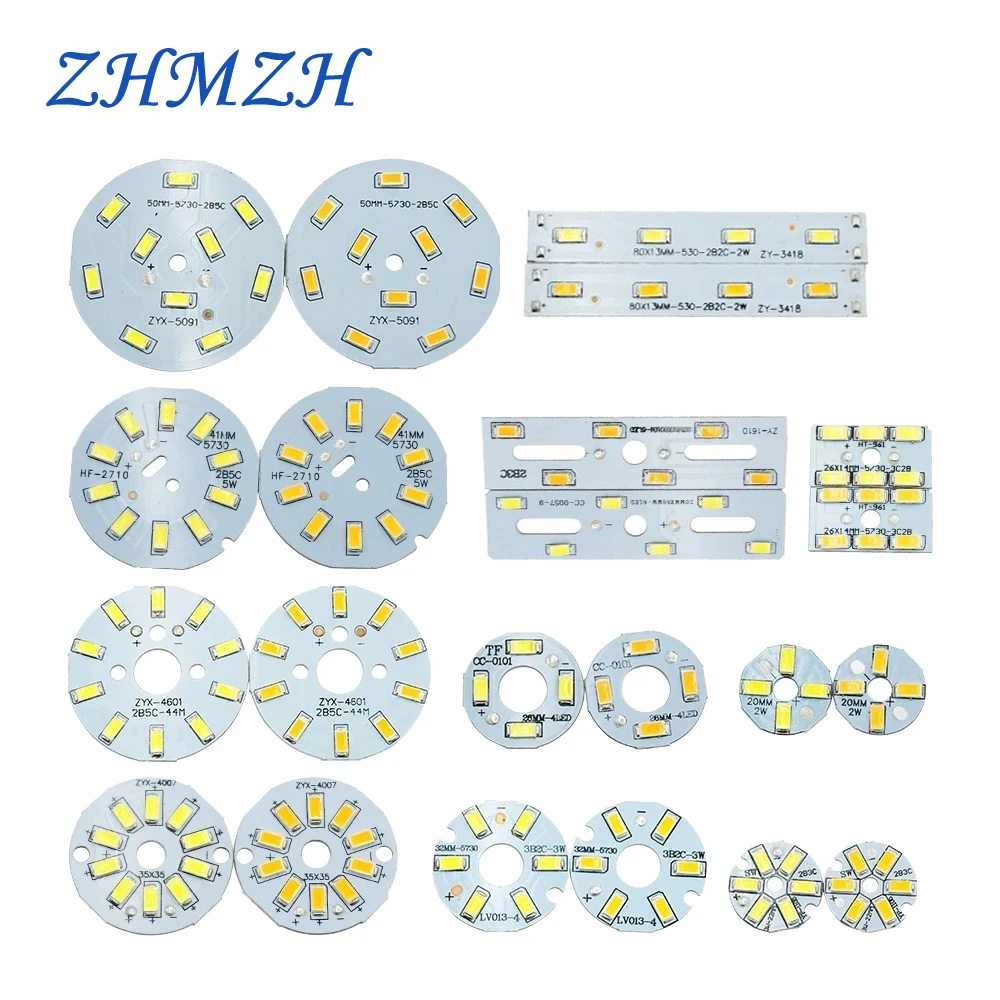 ZHMZH 5pcs/lot LED Chip Constant Current 260mA 280mA Input Light Bead With Aluminum Plate Base For DIY LED Lamp Bulb  2W 3W 5W