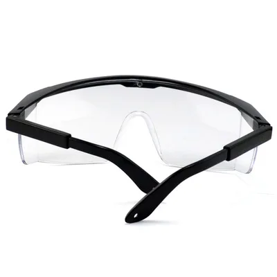 Flat transparent retractable foot industrial safety goggles uv380 goggles manufacturer processing