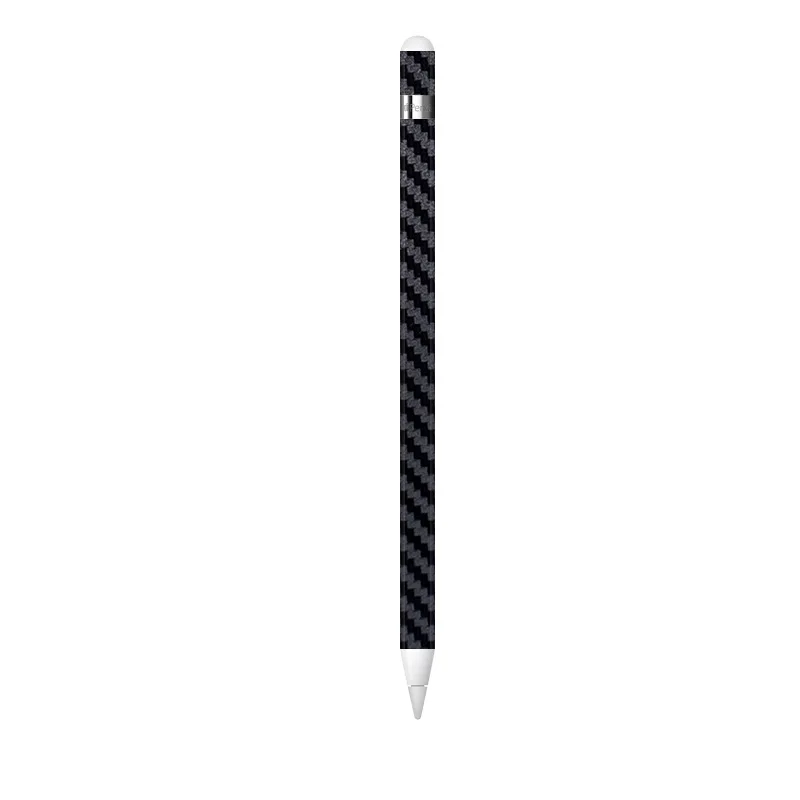 3 3D Sợi Carbon Da Toàn Thân Bảo Vệ Miếng Dán Kính Cường Lực Cho Apple Pencil 1/Bút Chì 2 Siêu Mỏng sợi Dọc Phim Da