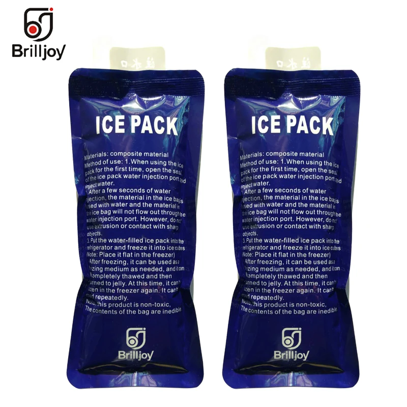 Brilljoy pacotes de gelo 10 peças, alta qualidade, reutilizável, atualização, 150ml, gel, saco de gelo/saco refrigerador para armazenamento de alimentos, piquenique, saco de gelo médico