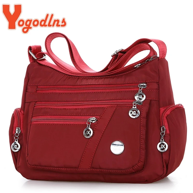 Yogodlns Fashion Women Shoulder Messenger Bag Waterproof Nylon Oxford Crossbody Bag Handbags Large Capacity Travel Bags Purse