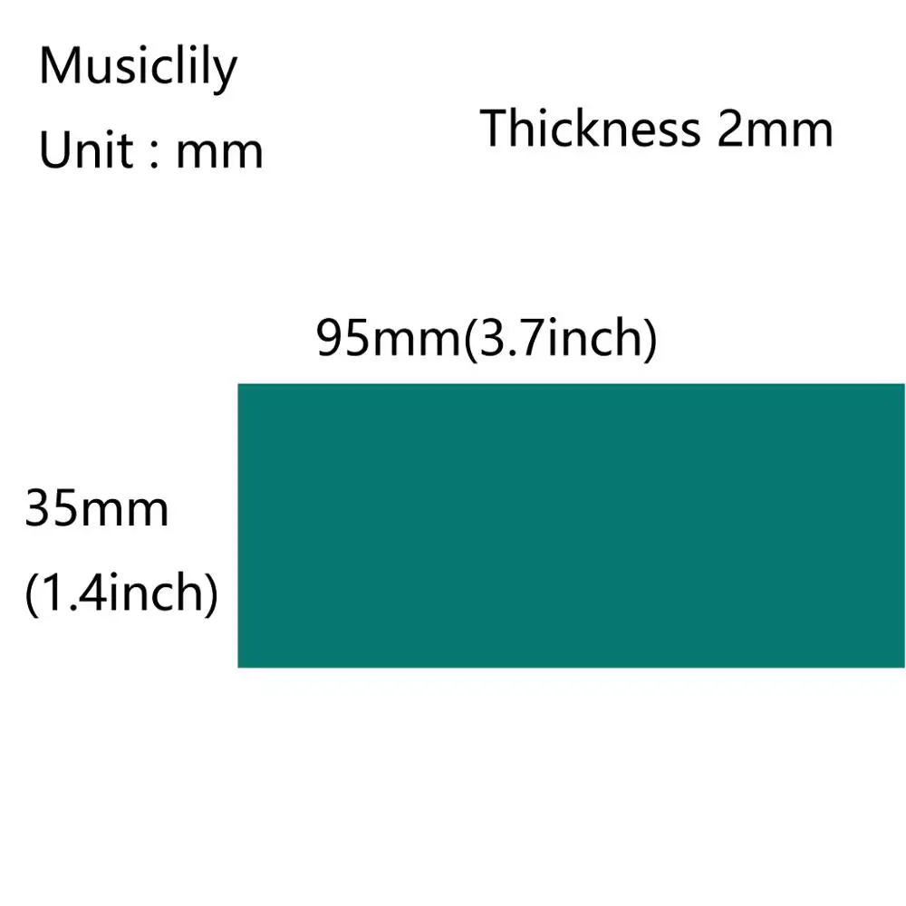 Musiclily Pro Man-Made Guitar Inlay Material Blank Sheet 95x35x2mm, Chrysocolla