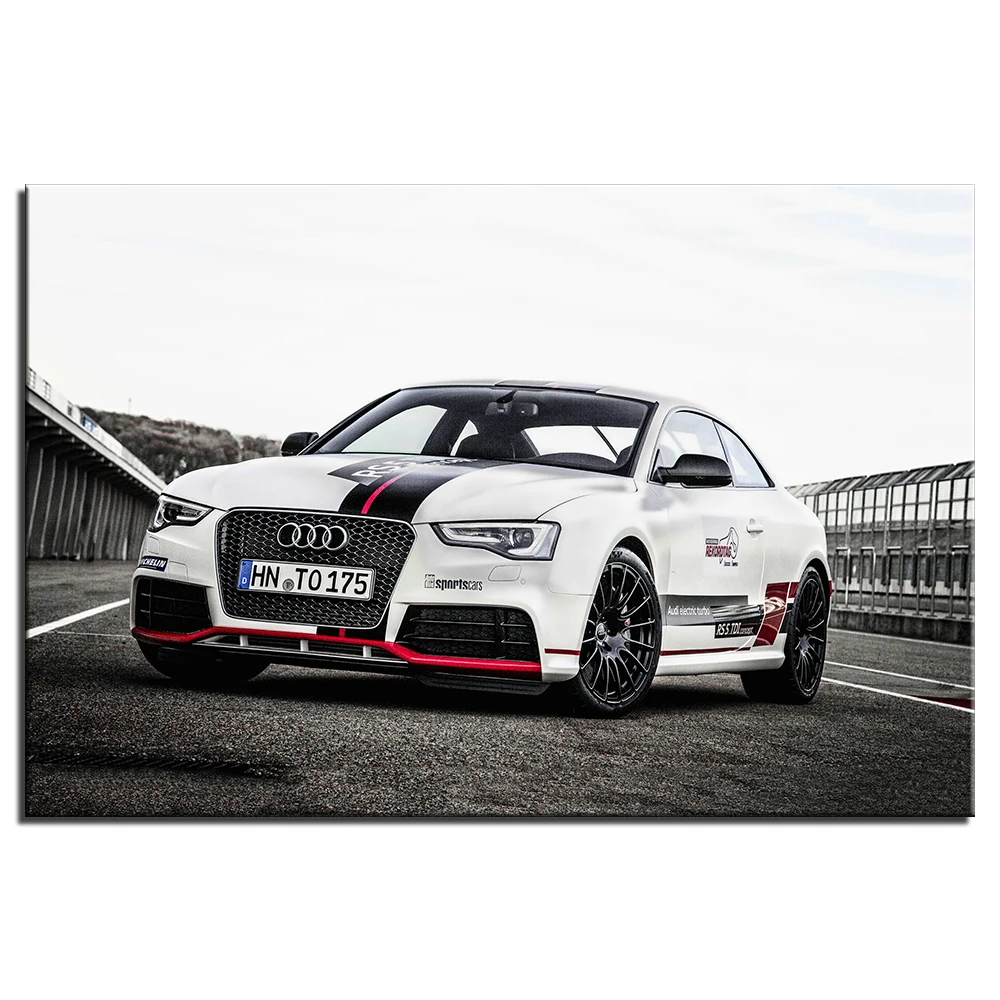 Racing Car Audi RS 5 Poster Canvas Print for Home Decor Wall Art Pictures For Living Room Canvas Painting