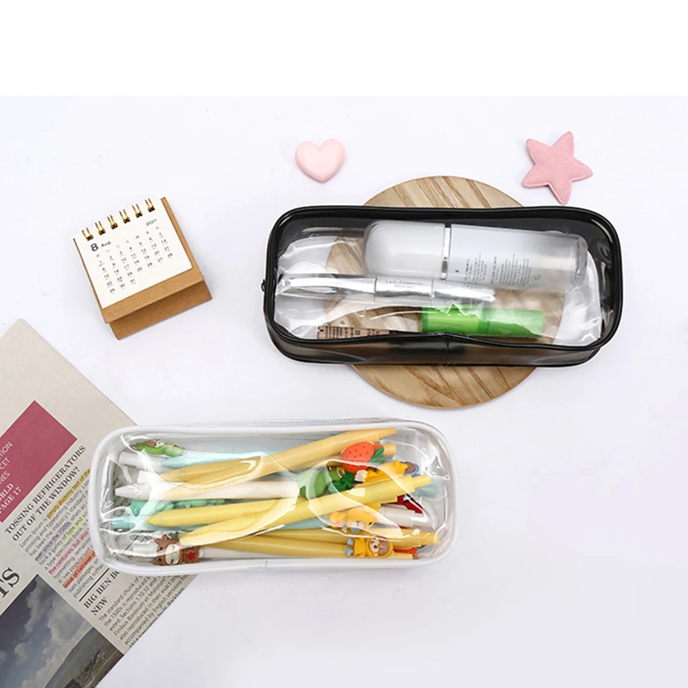 

Pencil Bag Transparent Pencil Case School Supplies Zipper Pencil Box For Students School Travel