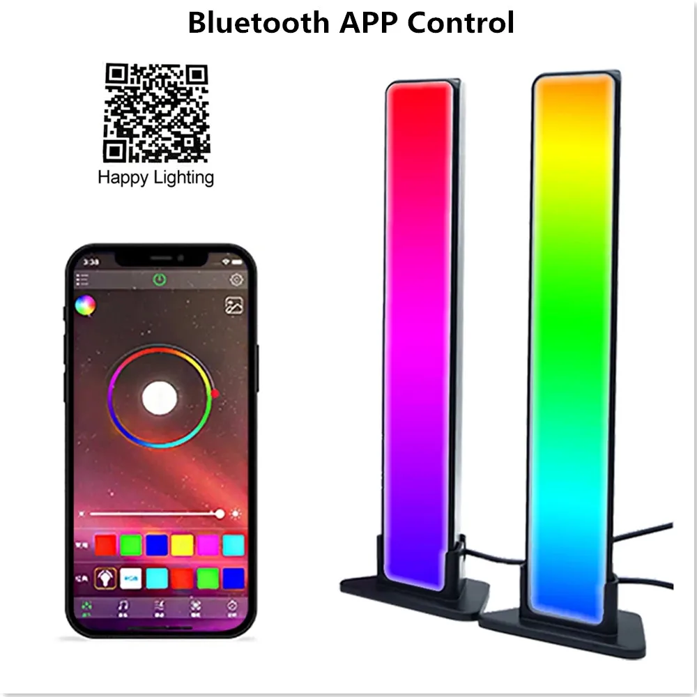 

2021 Smart LED Colorful Atmosphere Table Lamp Bluetooth APP Remote Night Light Indoor Home Bedside Living Room Decor