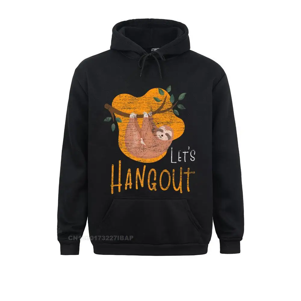 

Lets Hangout Sloth Premium T-Shirt Man Fashion Hip Hop Hoodies Autumn Sweatshirts Comfortable Long Sleeve Clothes