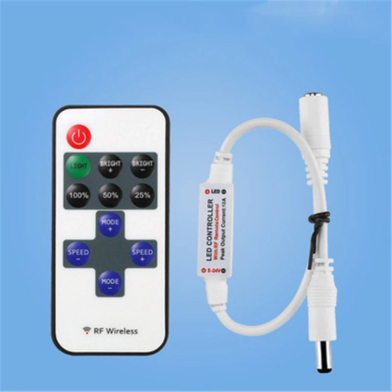 Mini RF 11 Key Remote Strips Controller for Charging SMD 3528 5050 COB LED Strip Light