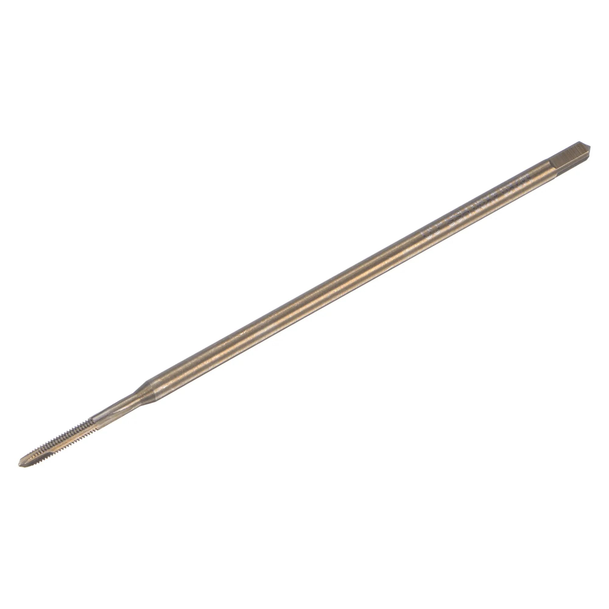 Uxcell-grifo de rosca de punto en espiral, máquina chapada en titanio, hss-co métrico, M2 x 0,4