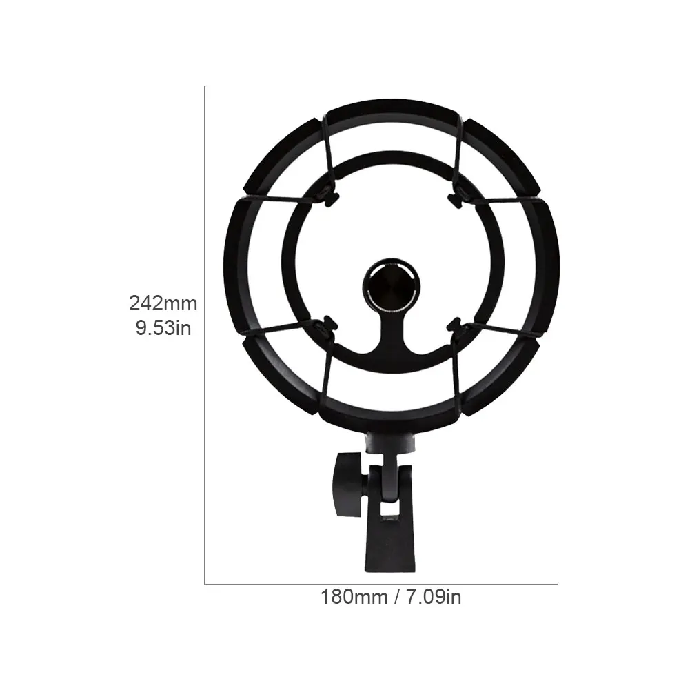 สตูดิโอบันทึกเสียงไมโครโฟน Shock Mount สถานีวิทยุสดสตรีมมิ่ง Anti Vibration Noise ซ่อนทนทาน Universal