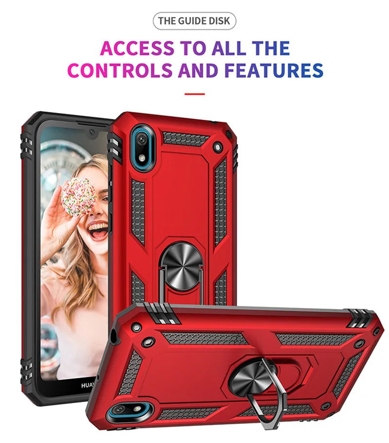 For Huawei Honor 8S Case Magnet Car Ring Stand Holder Cover on For Huawei Honor 8S 2020 8 S KSE-LX9 KSE LX9 Honor8S Coque Funda