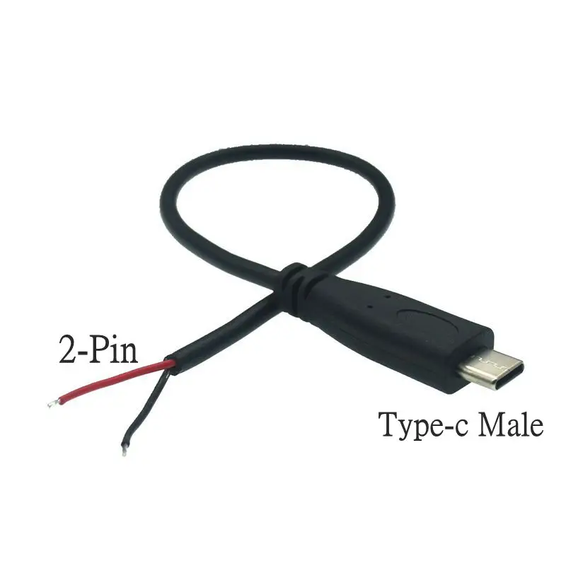25 سنتيمتر USB 2.0 Type-C Usb-c امدادات الطاقة تمديد سلك كابل موصل شاحن المكونات الذكور الإناث 2-pin 4-pin كابل نقل بيانات
