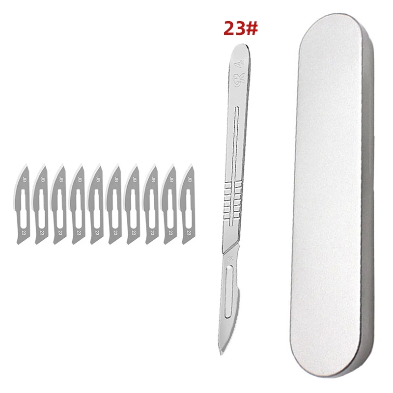 Carving Metal Scalpel-Griff aus Kohlenstoffstahl 11 # 23 # Gravur Bastelmesser Rutschfestes chirurgisches Skalpellmesser Papierschneidwerkzeugmesser