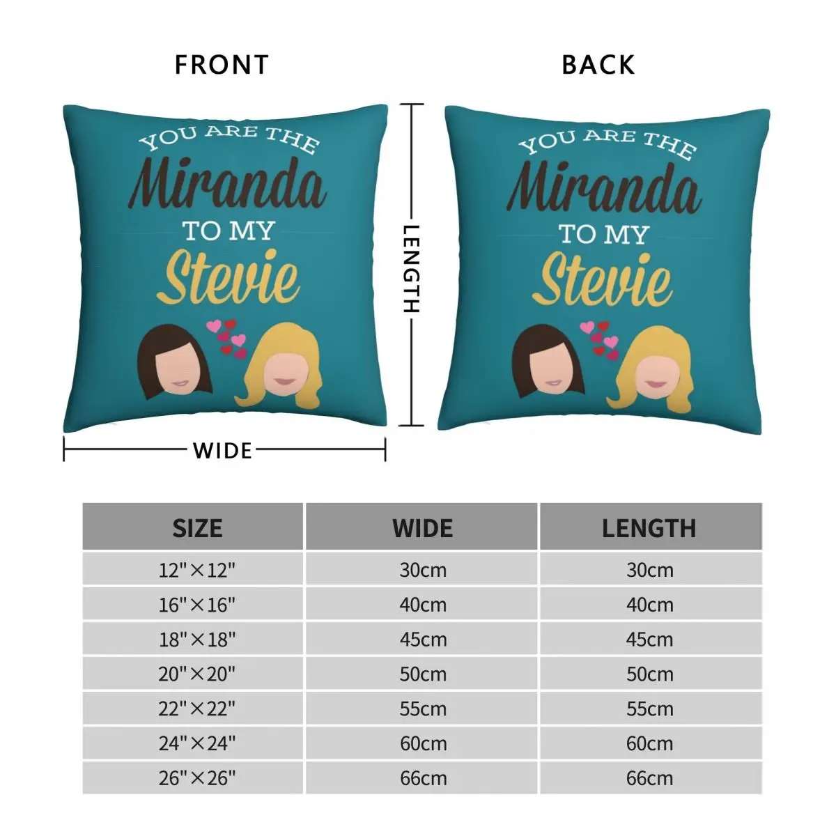 Miranda Stevie Square Pillowcase Polyester Linen Velvet Printed Zip Decor Pillow Case Sofa Seater Cushion Cover