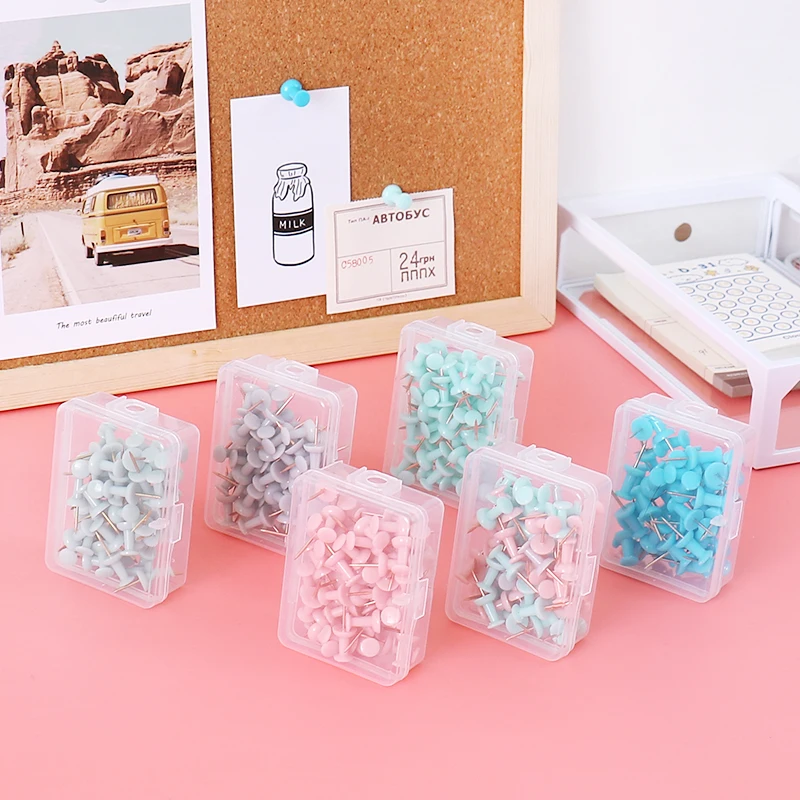 Imagem -05 - Tutu-transparente Push Pins para Thumb Thumb Board Pins Desenho Foto Wall Studs Escritório e Material Escolar Rose Gold H0330 50 Pcs Box