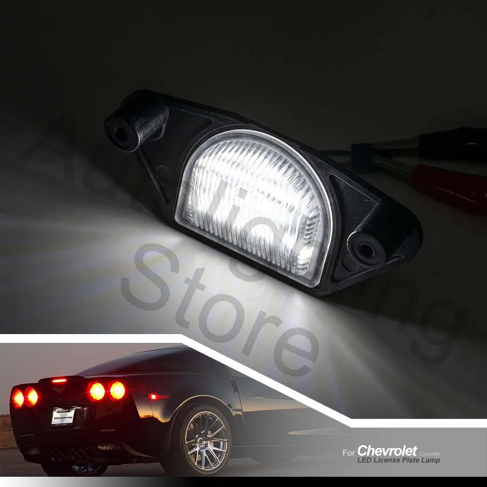 2pc LED License Number Plate Light For Chevrolet Corvette C4 C5 C6 Impala Monte Lumina SSR S10 Beretta C1500 C2500 C3500 Pontiac