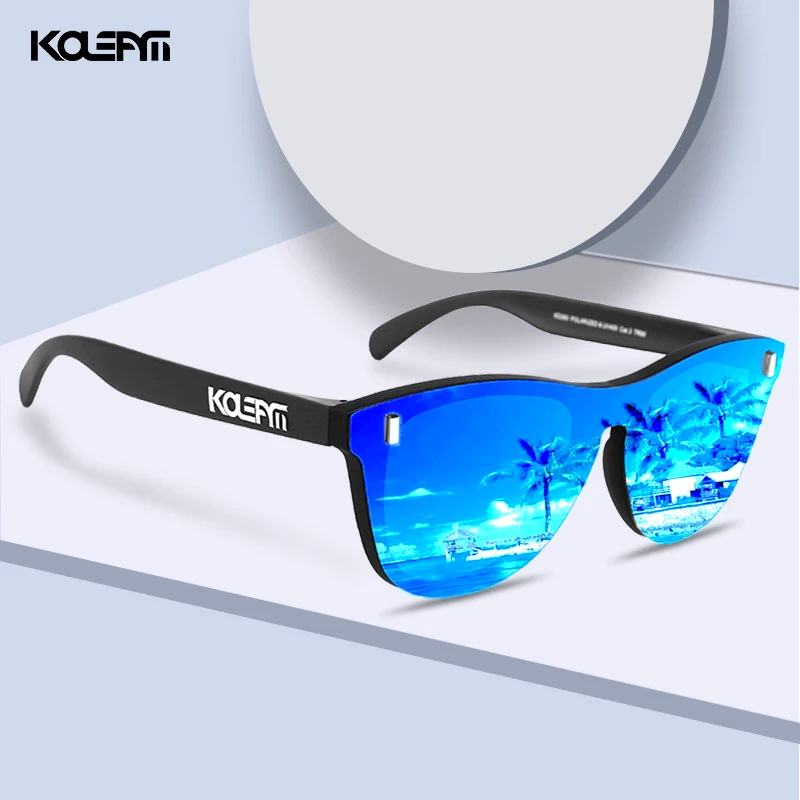 

Cool Mirror Sunglasses Polarized KDEAM Rimless TR90 Fashion Shades Men Outdoor Driving Sun Glasses With Free Box