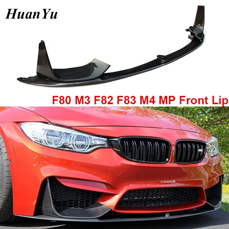 F80 (M3) F82 F83 (M4) MP Style Front Lip Bumpers with Splitters for BMW Carbon Fiber 2014+ Car Styling 3pcs Bumpers