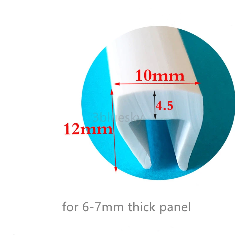 

Резиновая уплотнительная u-образная лента 12x10x12 мм для 6-7 мм толстое стекло Металлическая Автомобильная деревянная панель доска край Encloser щит Белый