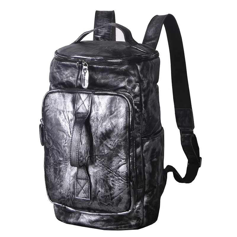 Imagem -06 - Homens de Couro Original Moda Grande Viagem Universidade Faculdade Bolsa Escolar Designer Masculino Mochila Daypack Estudante Bolsa para Portátil 3058