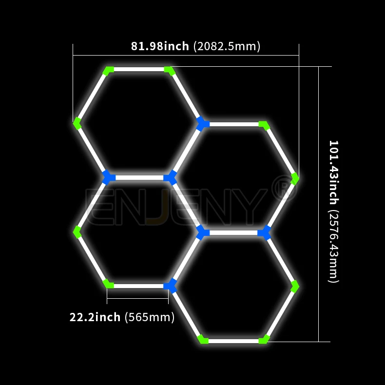 Fabryka Honeycomb sześciokątna ściana lampka nocna tunel lampa sufitowa warsztat samochodowy oświetlenie panelowe Led do dekoracji pokoju samochodowego