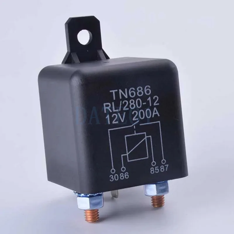 Car Relay High Current Relay Starting Relay 200A 12V/24V48V Power Automotive Heavy Current