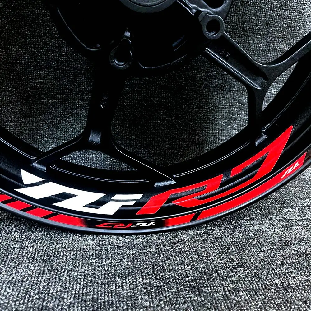 New For Yamaha YZF R7 Motorcycle Logo 17 Inch Inner And Outer Wheel Rim Hub Decal Decoration Waterproof High Reflective Sticker