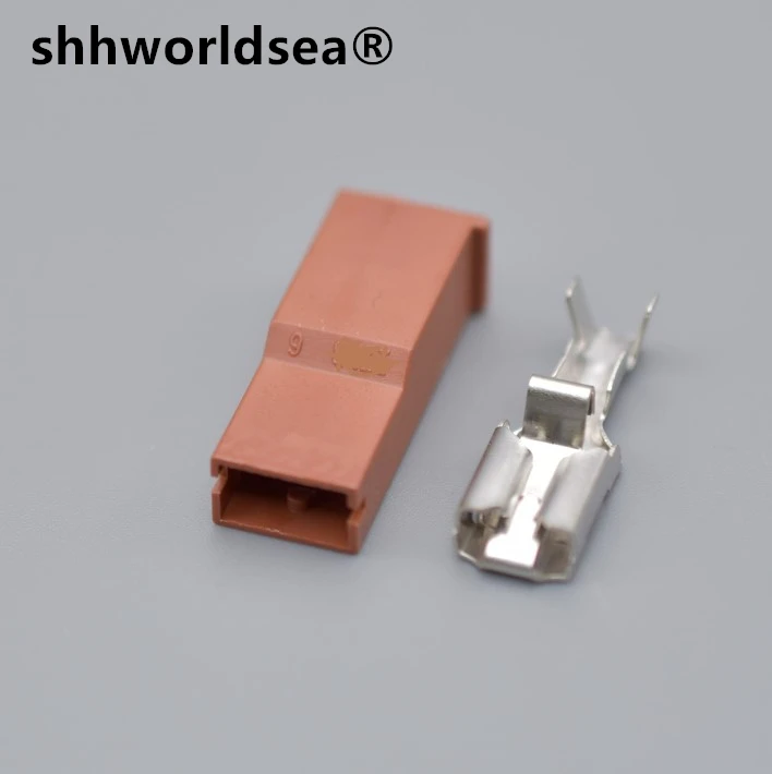 

shhworldsea 1Pin Black 6.3 Series Unsealed Plastic Female Plug Automotic Wiring Harness Connector 171809-3