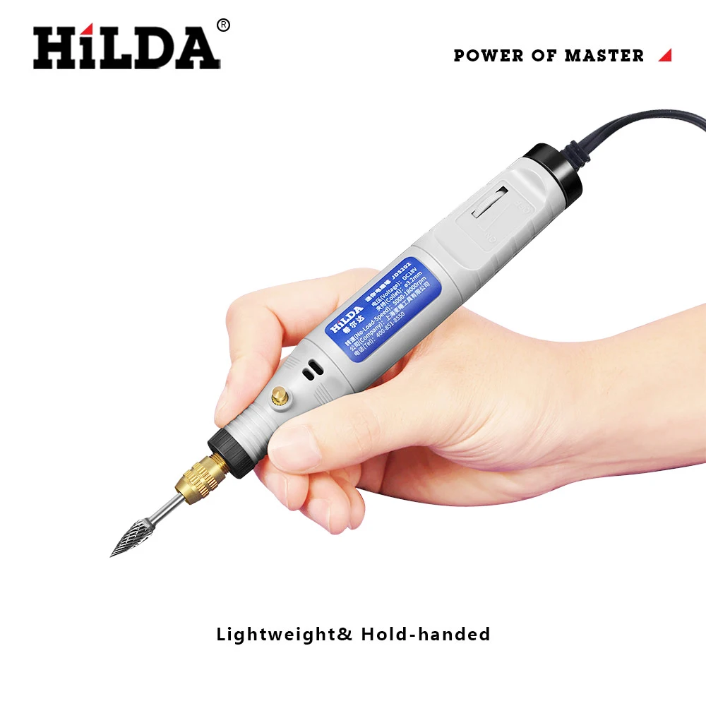 Hilda-mini caneta gravura, mini broca, ferramenta rotativa com conjunto de acessórios de moagem, multifunções, 18v