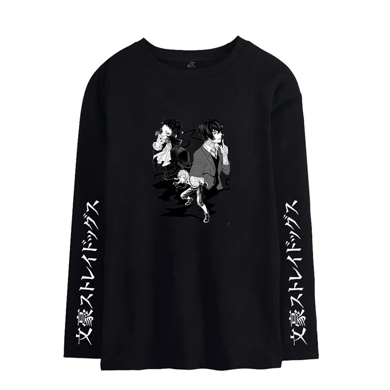 Japanese Harajuku Anime Bungo Stray Dogs T-shirts Fashion Men Women Tee Shirt Tops O-neck Long Sleeve T-shirt Sweatshirt Clothes