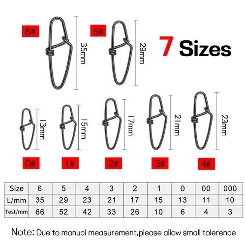Imagen 2 del producto 100 Uds. De acero inoxidable para pesca en agua salada, nuevo tipo de Pin potente, seguro de diamante, aparejos de pesca a presión, accesorios de conector