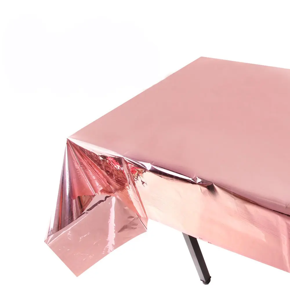 New Tablecloth Waterproof Tablecloth Table Birthday Party Wedding Decoration 2.7*1M Mirror Aluminum Tablecloth Table Cover Decor