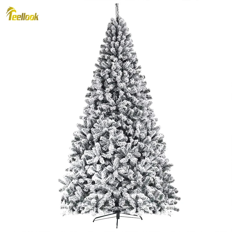 Teellook 1.2m/5.0m flocking Christmas tree Christmas tree New Year Mall hotel family decoration Christmas tree snow tree