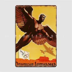 Lufthansa 10th Anniversary 1936 Poster Metal Plaque Mural Plaques Wall Cave Designing Tin Sign Poster