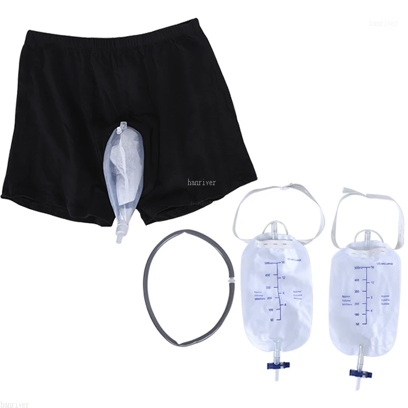 

Reusable Male Urinal Bag Silicone Urine Funnel Pee Holder Collector with Catheter