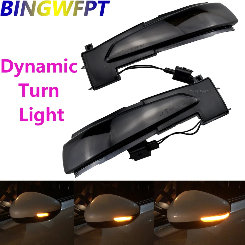 2PCS Dynamic Flashing Led Side Marker Turn Signal Light For Citroen C4 Picasso / Grand Picasso II 2013-2017