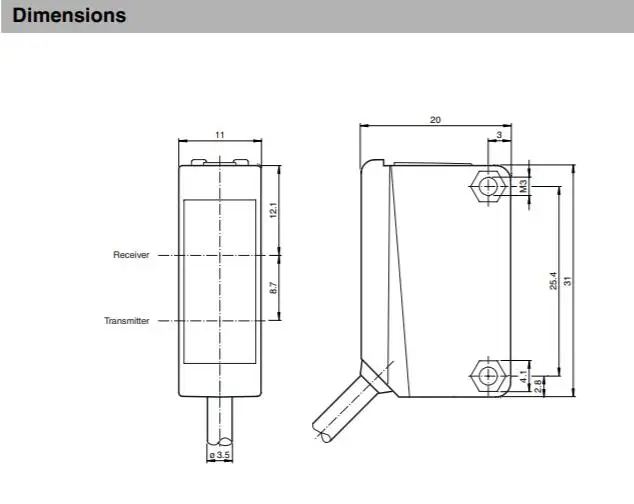 Diffuse reflection photoelectric sensor ML100-8-1000-RT/103/115 210543