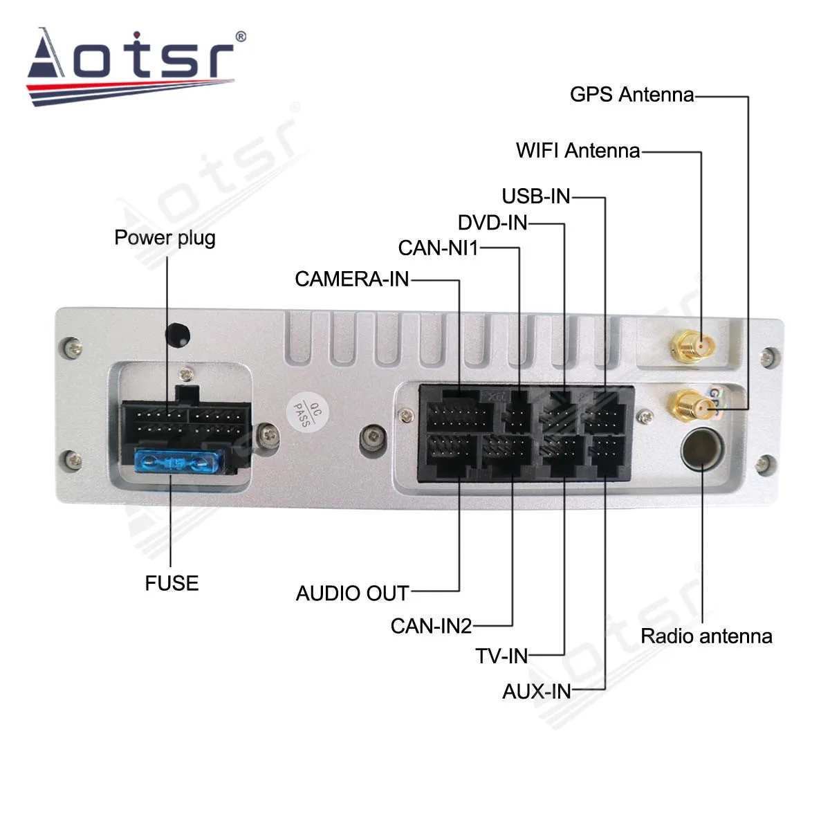 Radio Multimedia con GPS para coche, reproductor estéreo con grabadora de Cassette, navegador Navi, Carplay, 1 Din, para Honda Accord 2003 - 2007