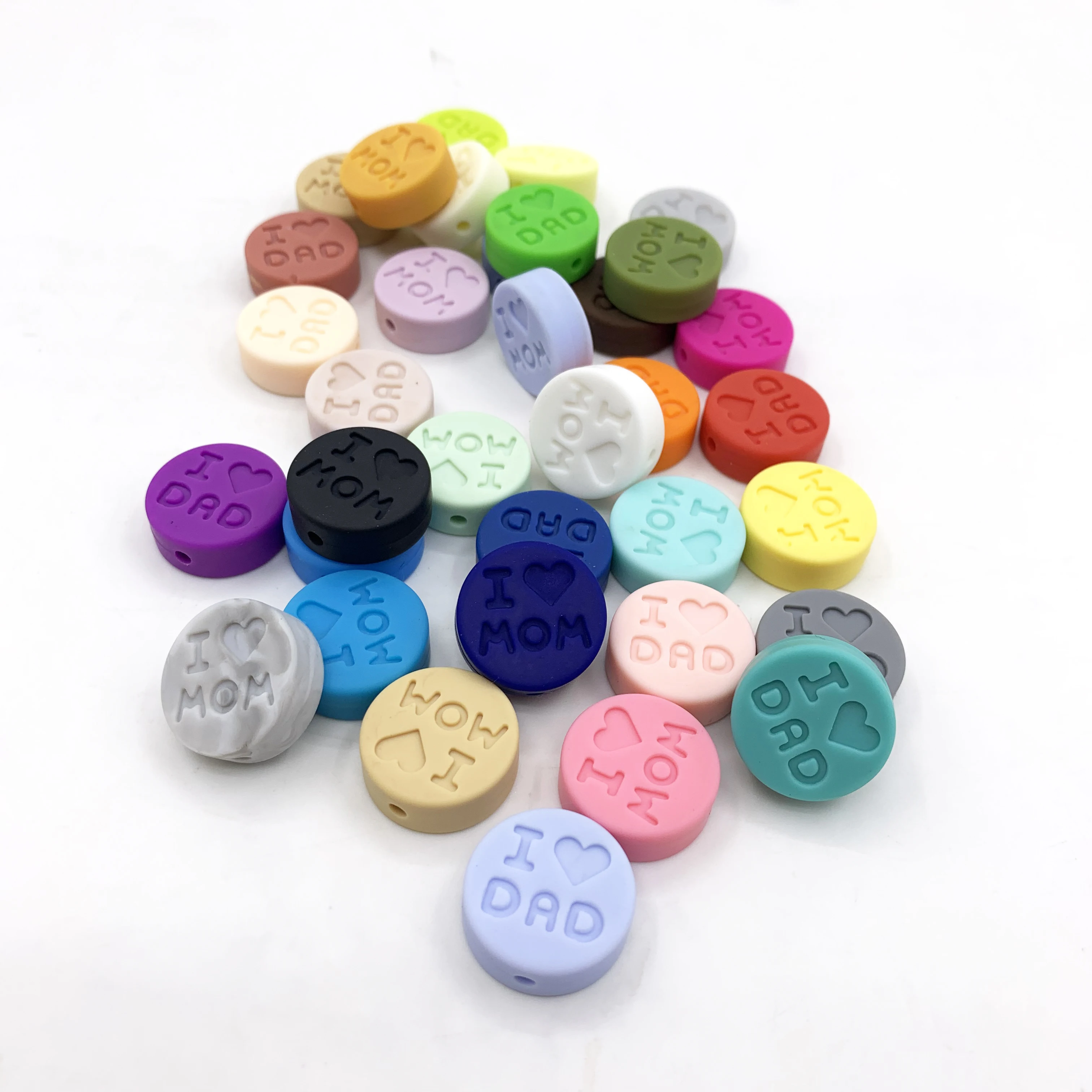 100pcs/lot alphabet Silicone Beads \