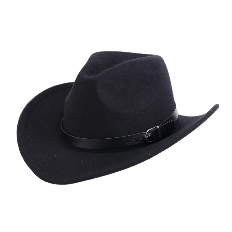 Kowbojskie kapelusze Fedora Kapelusz dla mężczyzn i kobiet Zimowy i jesienny filcowy kapelusz Jazzowy kapelusz