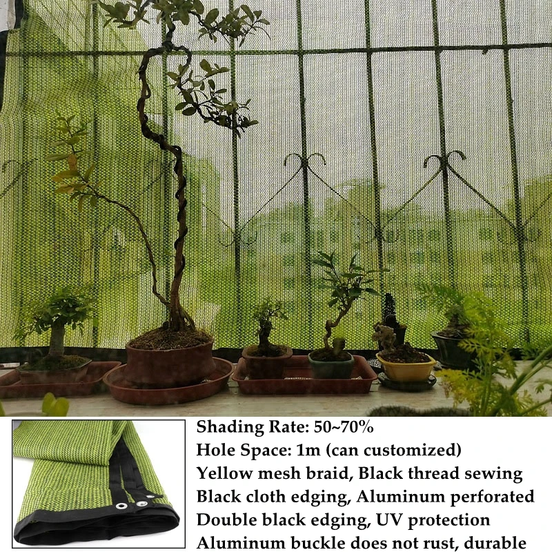 0.6x1/0.9x1m HDPE Anti-UV Sunshade Net Balcony Succulent Plant Ventilation Sun Shading Net Cooling Plant Greenhouse Cover Shade